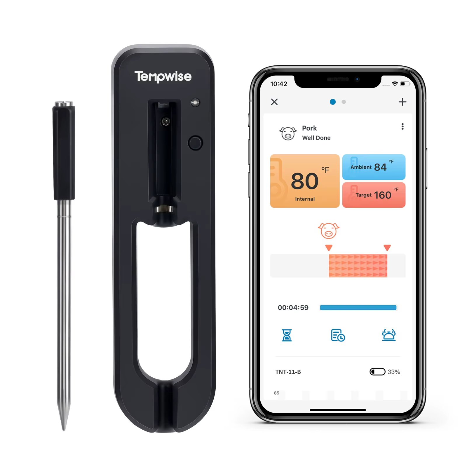 Nouveau thermomètre alimentaire à viande sans fil pour four gril BBQ fumeur cuisine intelligent numé