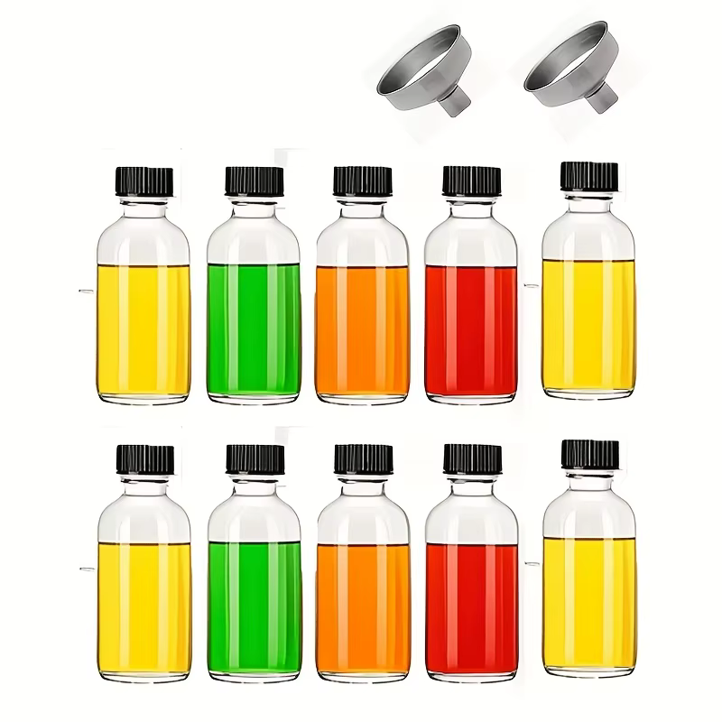 10/20/30 bouteilles en verre modernes avec couvercles, adaptées au jus de gingembre, à l'huile, mini