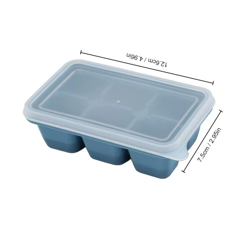 Boîte à glaçons en silicone avec couvercle, moule à glaçons congelés, zones de réfrigérateur, fait m