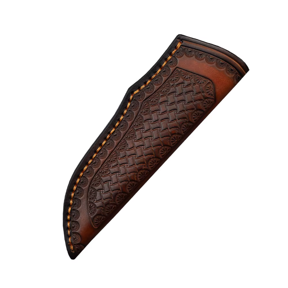 Étuis à couteaux en cuir de vachette pour hommes, accessoires de transport de camping en plein air,