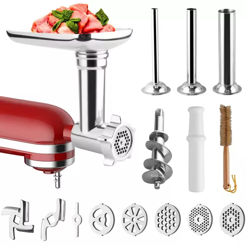 Hachoir à viande durable en acier inoxydable, accessoire pour broyeur à viande, compatible avec le c