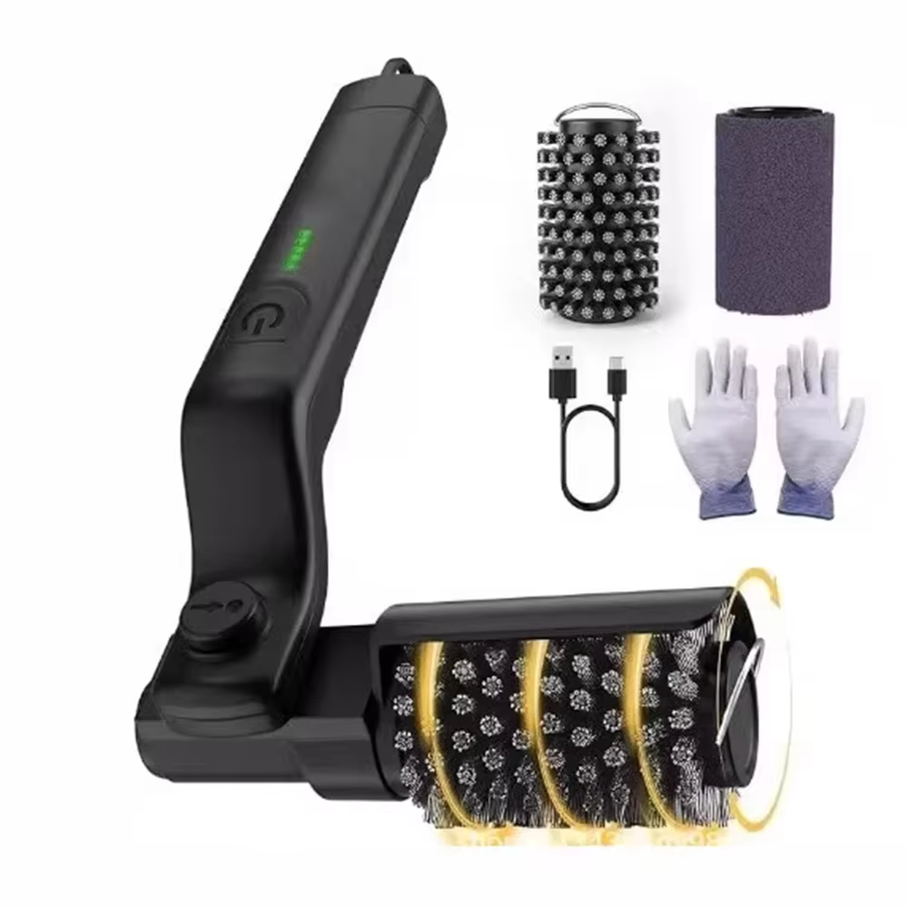 Brosse de nettoyage électrique pour barbecue, sans fil, rechargeable, rotative, réglable, pour l'ext