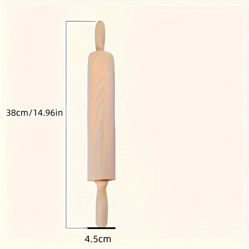 Rouleau à pâtisserie en bois massif disponible en deux tailles