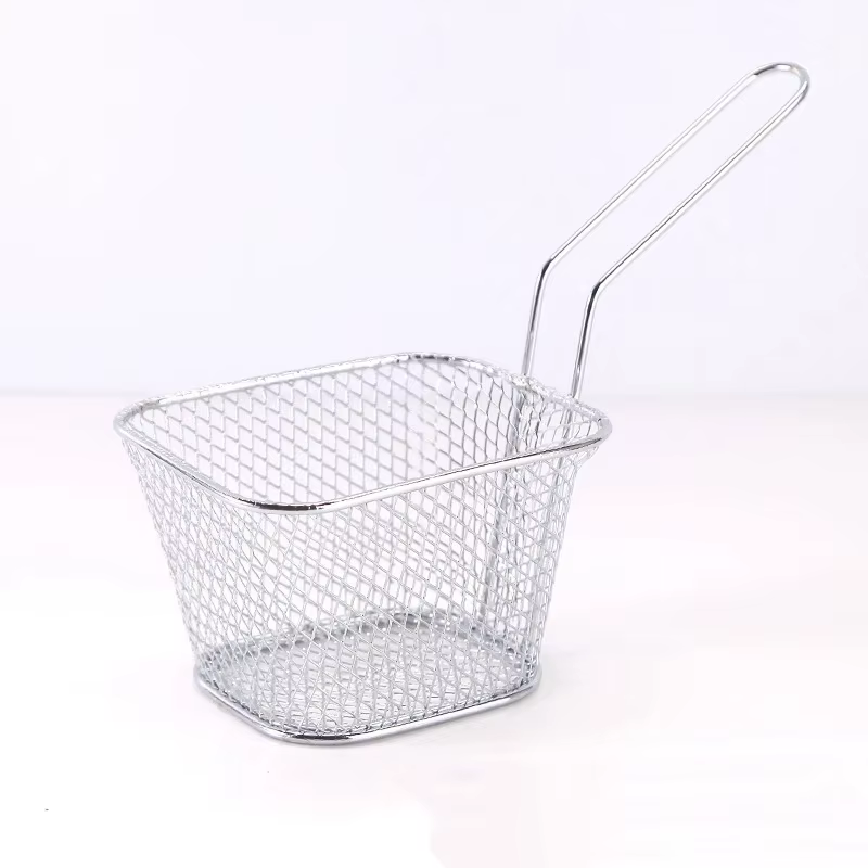 Panier à frites Portable en acier inoxydable, Mini panier à friture, passoire, friteuse, panier de c