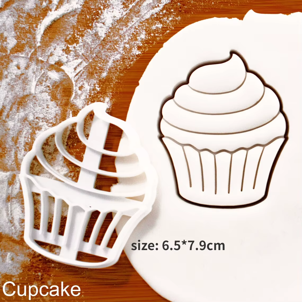 Emporte-pièces en forme de Cupcake, motif de beignet, Fondant, moule à timbres, gaufreur, outil de d