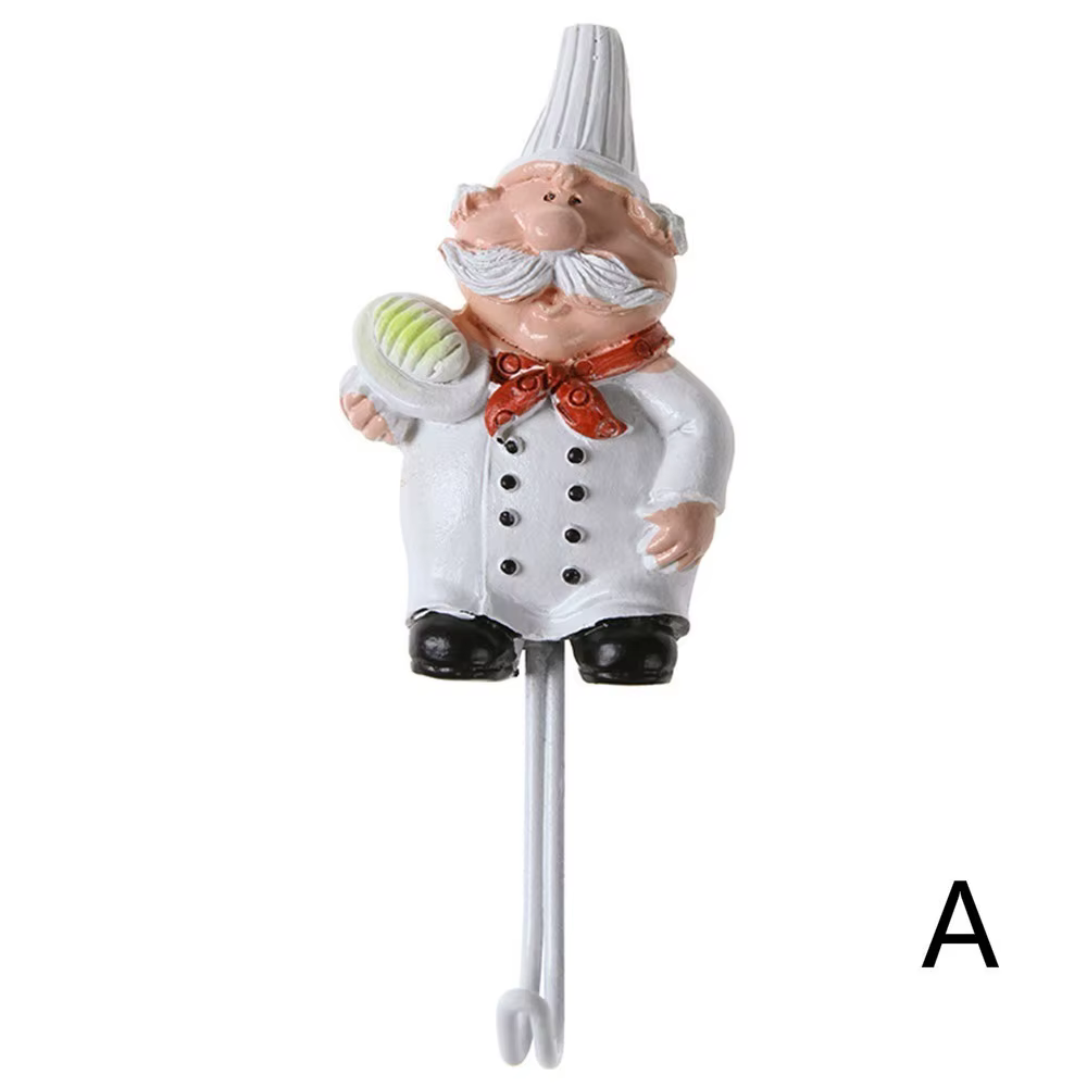 Cuisine créative Chef dessin animé support de rangement crochets mur cintre cuisine crochets pour us