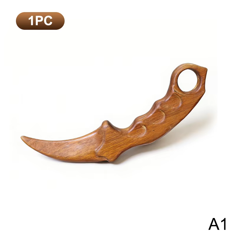 Couteau à griffes en bois de santal doré, sculpté à la main, pour la pratique et l'entraînement des
