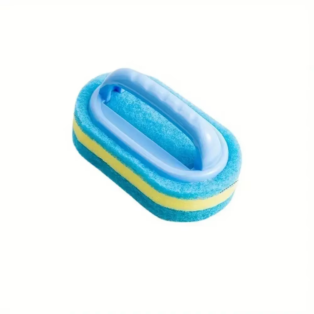Brosse de nettoyage avec poignée, éponge de cuisine, lingette épaisse, pour carrelage de salle de ba