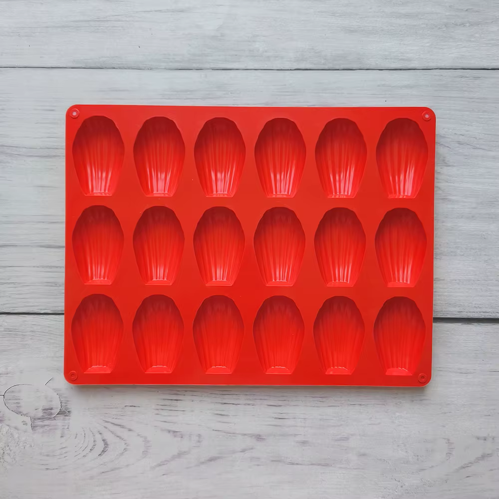 Moule à gâteau Madeleine en Silicone à 18 cavités, en forme de coquille, pour chocolat, biscuits, cu