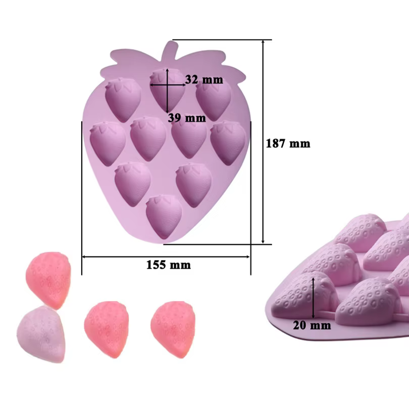 Mousse de framboise à 6 cavités, outils de décoration de gâteaux à Dessert français, moule à fruits