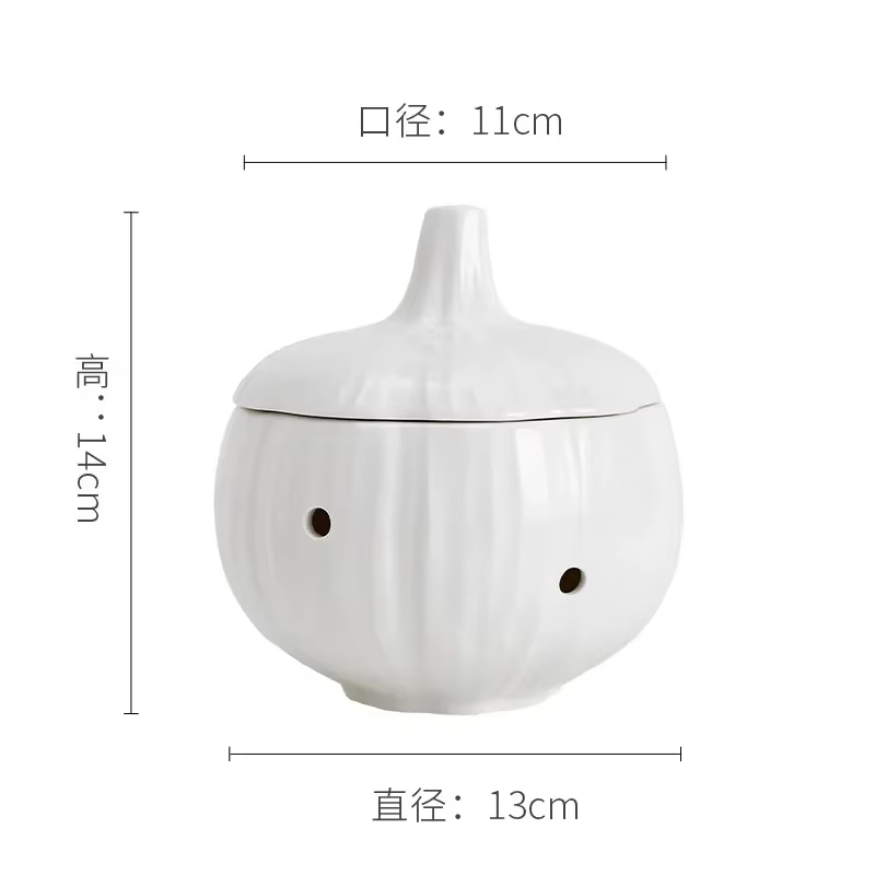 Pot en céramique creux en forme d'oignon, réservoir de stockage, boîte de rangement de cuisine, prév