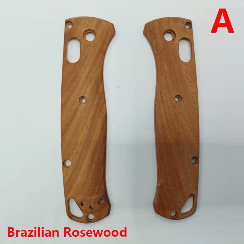 Balances de poignée de couteau en bois massif naturel personnalisé, 2 Types, pour couteaux Bugout 53