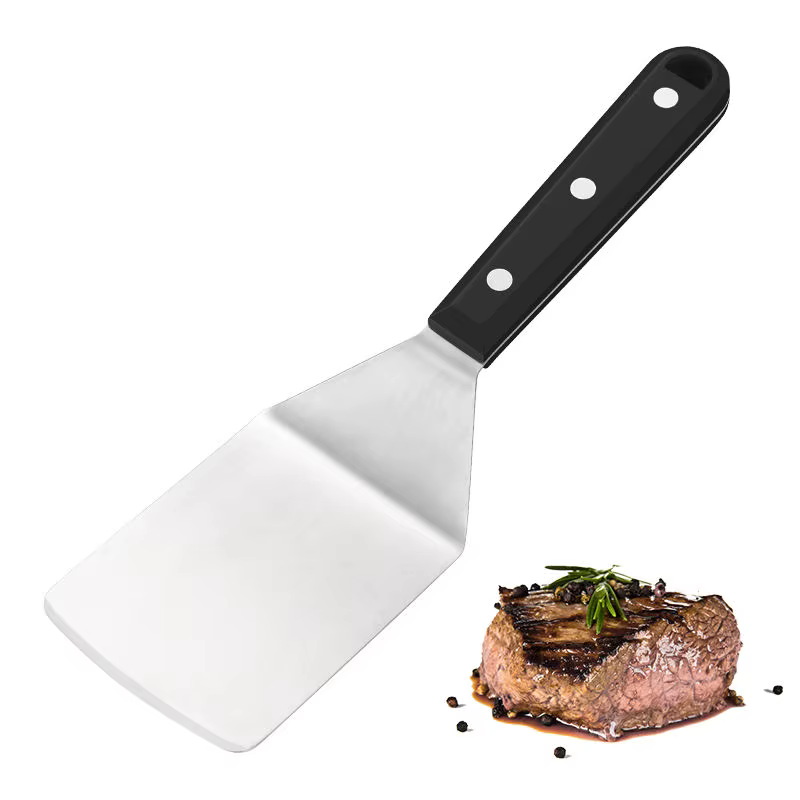 Spatule de plaque en acier inoxydable, tourneur de crêpes, Hamburger, Smasher, grattoir, tourneur de