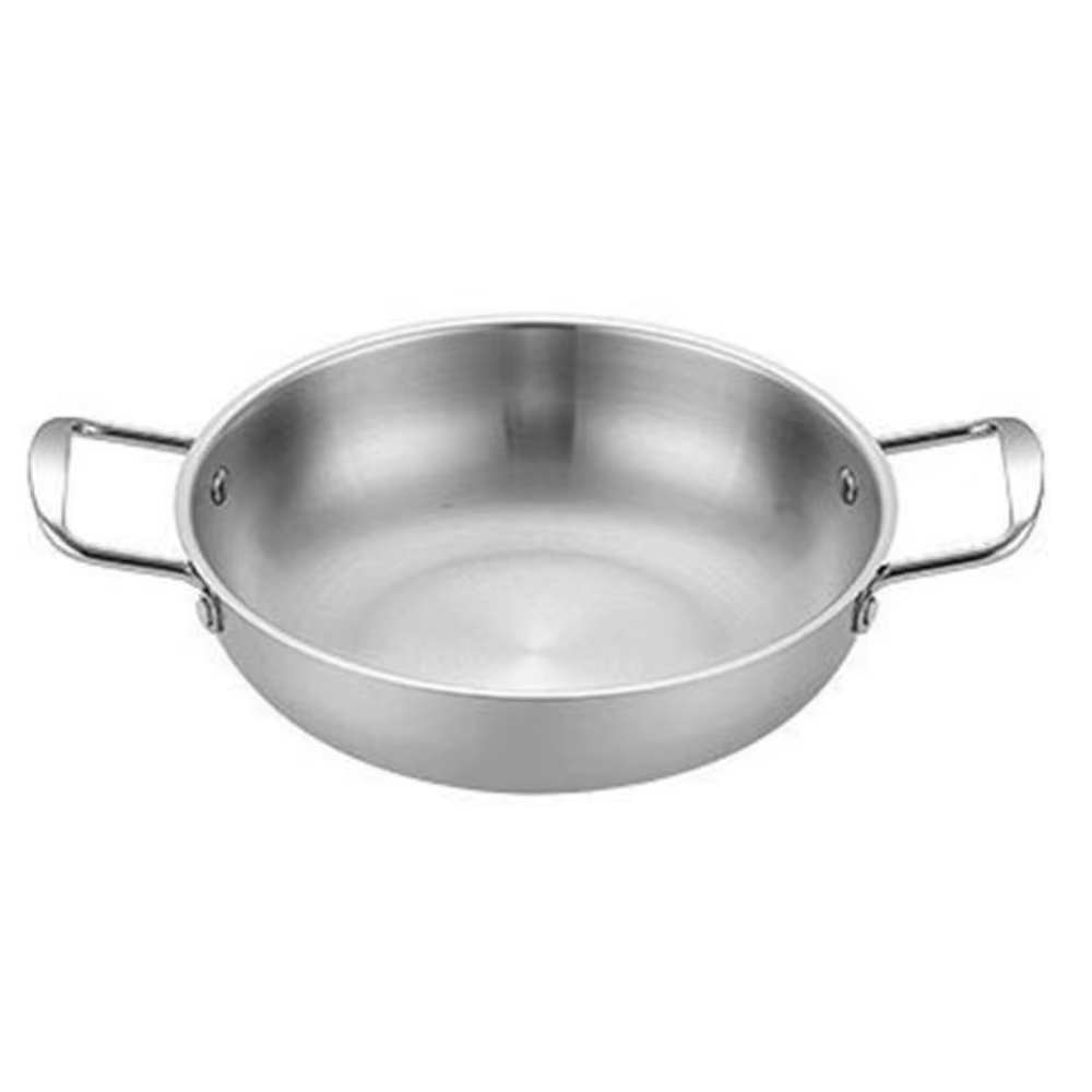 Casserole en acier inoxydable, casseroles sèches, cuisine domestique, fruits de mer, riz, poêle Pael