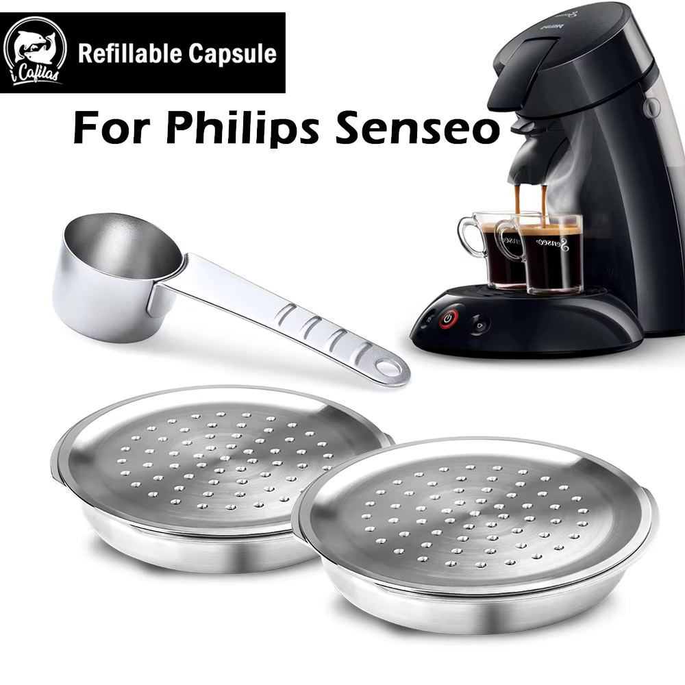 capsules senseo Capsules de café réutilisables en acier inoxydable 304, filtre adapté au système Sen