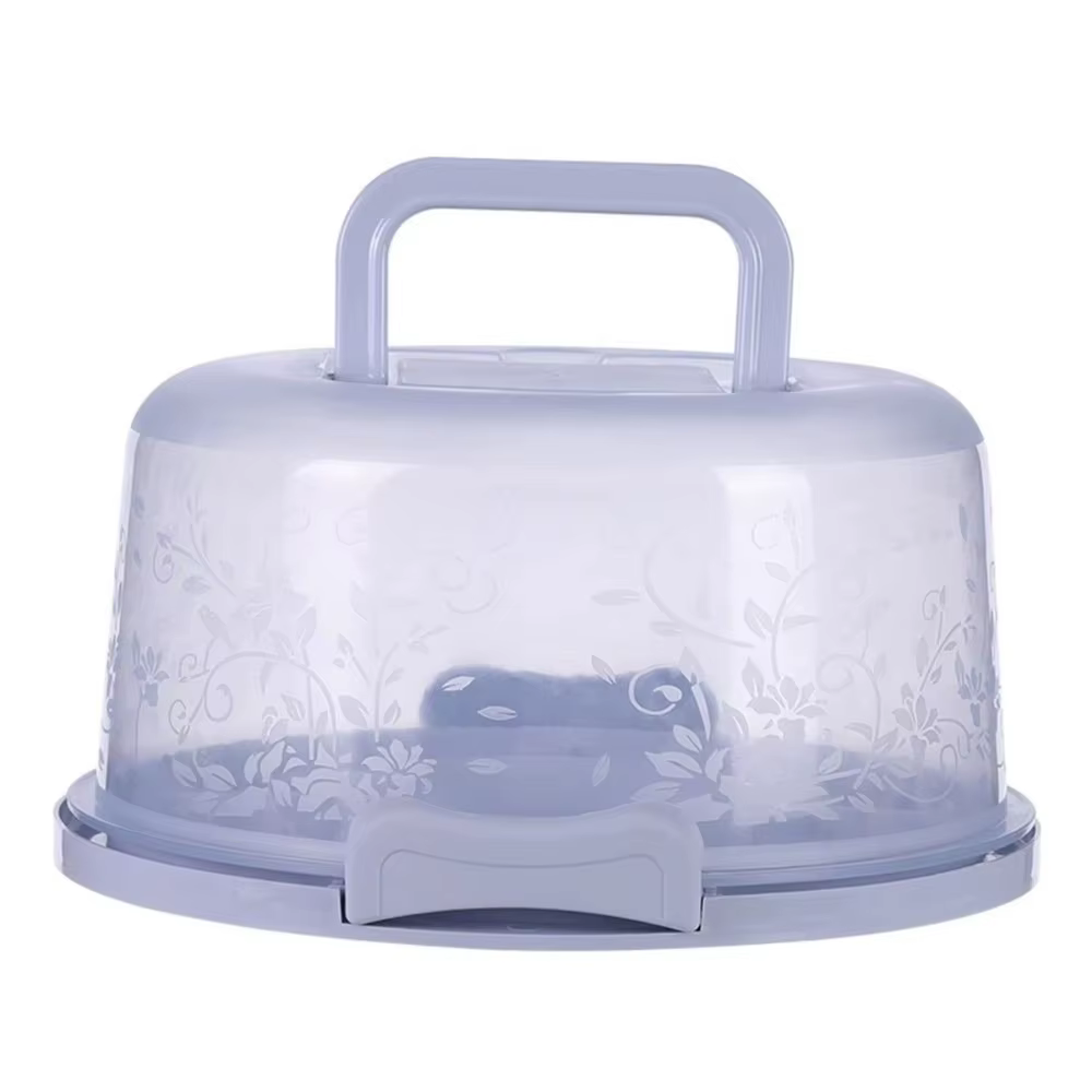 Boîte de rangement de gâteaux ronde Portable avec couvercle et poignée, emballage de gâteaux, porte-