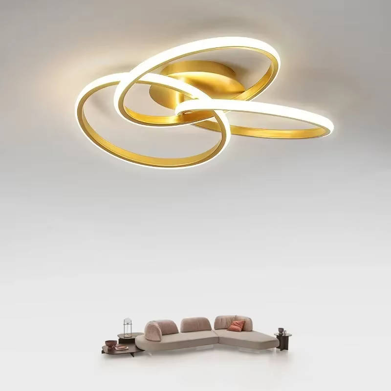 Plafonnier LED Moderne en Acrylique à Intensité Réglable, Luminaire d'NikDisponible en Noir, Blanc e
