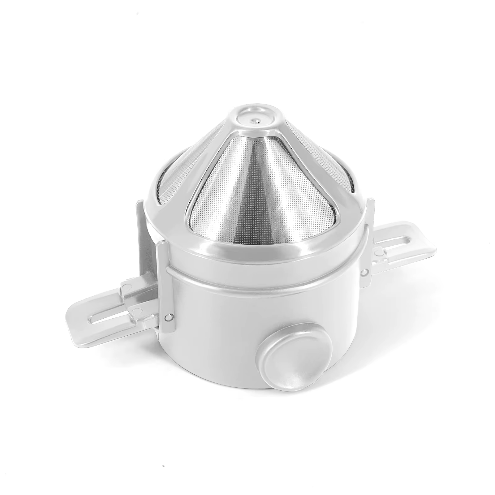 Cône de goutte à café pliable, infusé à la main, support en acier inoxydable, sans papier filtre, fi
