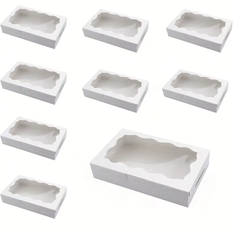 Boîte à gâteau transparente avec couvercle, 12/24 pièces, présentoir à pâtisserie pour mariage, anni