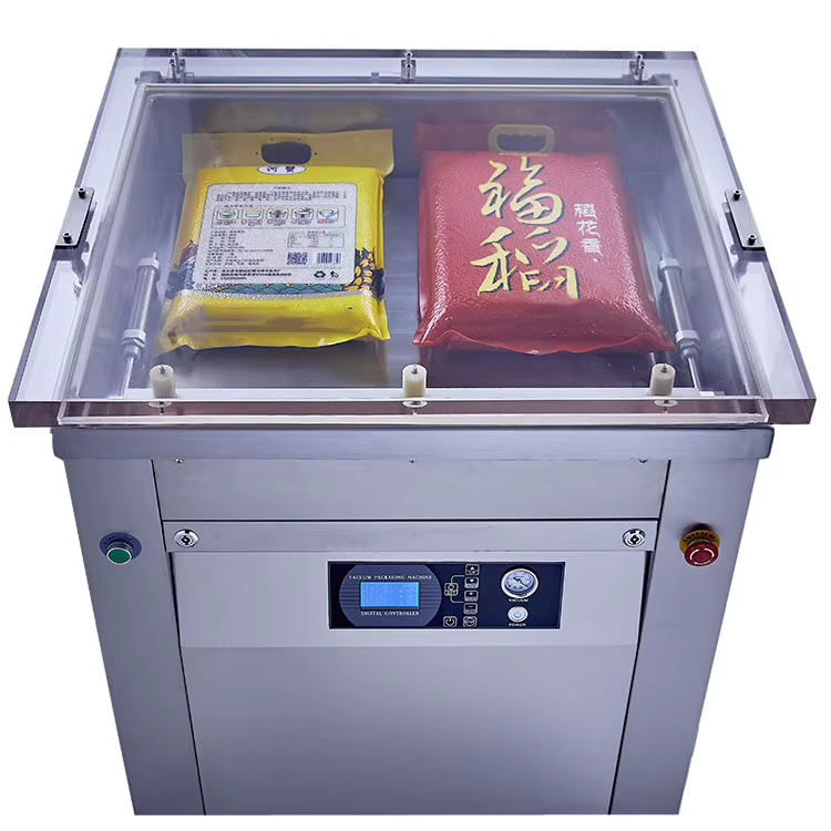 Machine d'emballage sous vide industrielle pour aliments, viande, saucisses / Machine d'emballage so