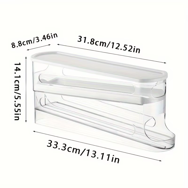 Boîte de rangement pour œufs à double couche, gain de place et peut être placée sur la porte latéral