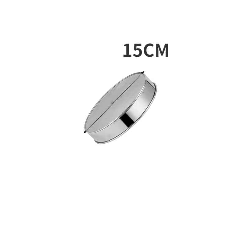 Tamis à farine en acier inoxydable, outils de cuisson, rond, 40 mailles, fin, pour exécutif Jxmatchs