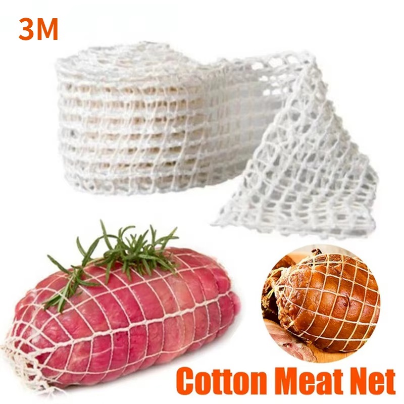 Filet à viande en coton de 3 mètres, rouleau de saucisses, pour jambon, pour hot dog, outils d'embal