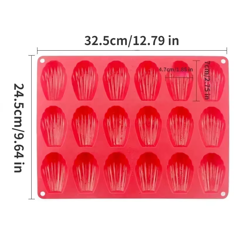 Moule à strass Madeline en silicone antiadhésif, outil de cuisson pour faire des desserts français
