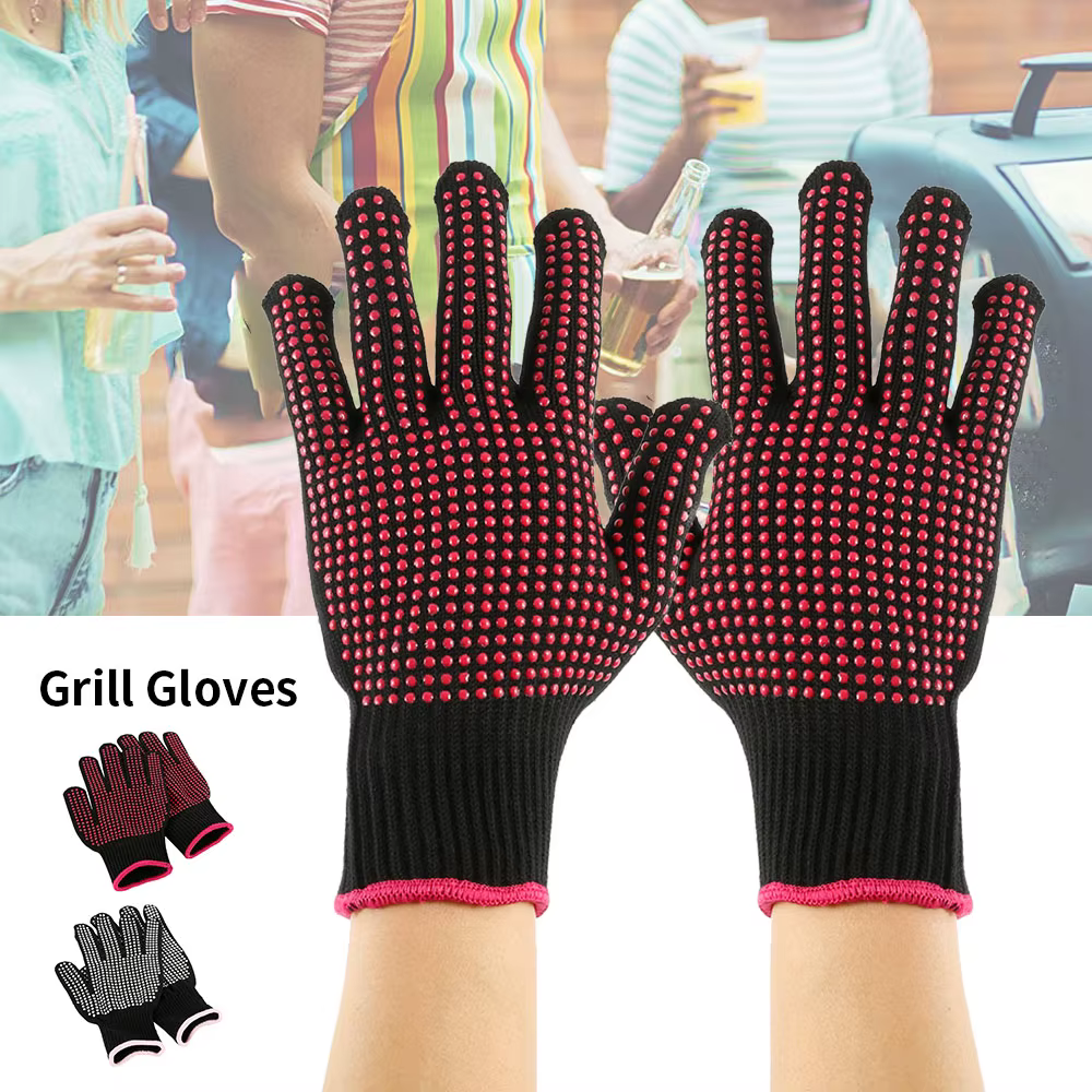 Nouveaux gants de Barbecue mitaines de four résistantes aux hautes températures 500 800 degrés gants
