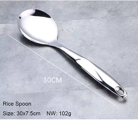 Outils de cuisine en acier inoxydable, ustensiles de cuisine avec poignée résistante à la chaleur, t