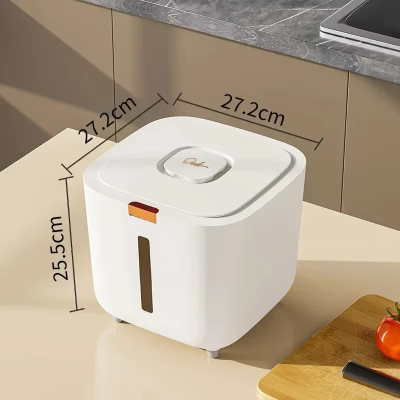 Seau à riz hermétique épaissi avec couvercle – Conteneur de stockage anti-humidité et anti-insectes 