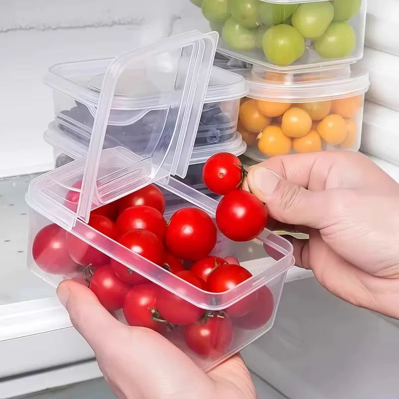 Réfrigérateur de fruits et aliments à ouverture simple et Double, boîte de rangement anti-poussière,