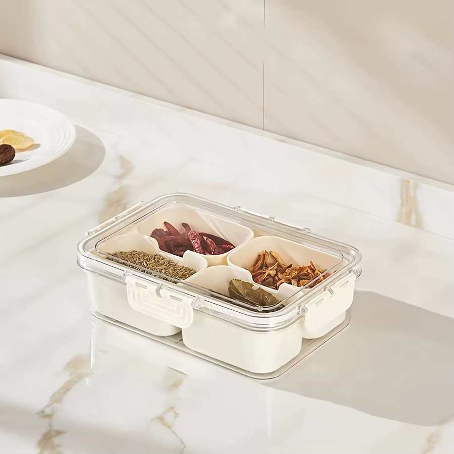 Conteneur de boîte de collation à 4 grilles/8 grilles, planche de charcuterie de voyage Portable ave