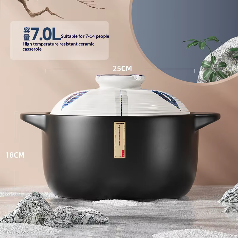 Stock Pots Pot en argile céramique cuisinière à gaz sûr Durable résistant à la chaleur Casserole ant