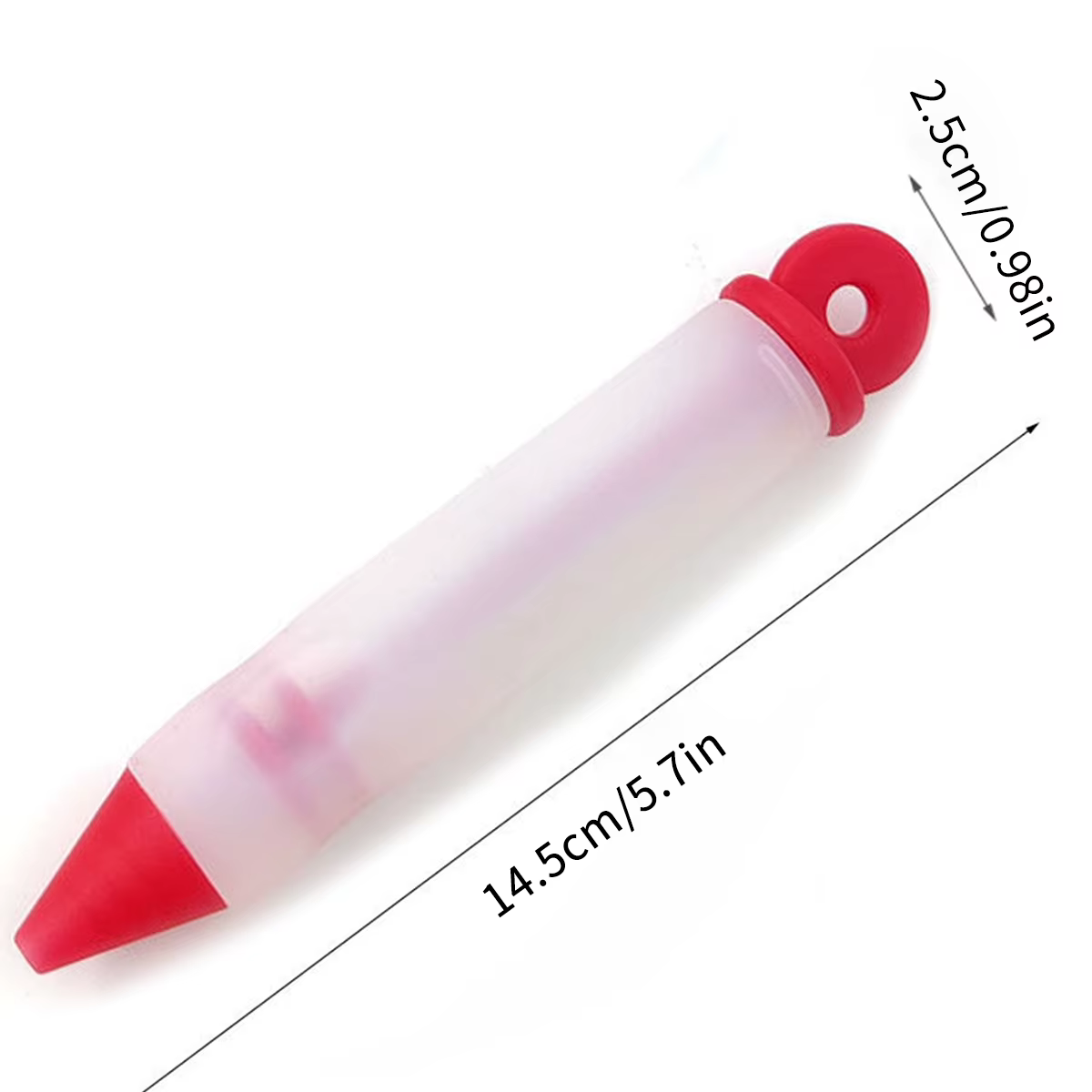 Stylo passepoil en Silicone 1 pièce ; Stylo d'écriture pour gâteau crème, bricolage, outil de cuisso