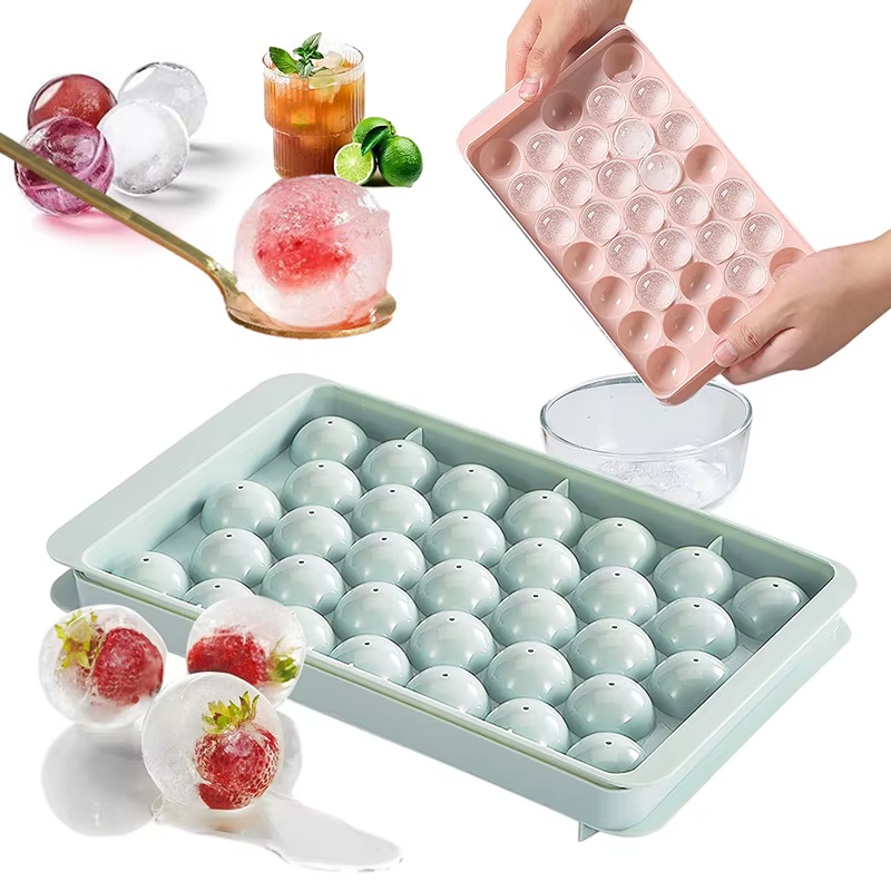33 glace Boll Hockey PP moule congelé whisky balle Popsicle glaçon plateau boîte sucette faisant cad