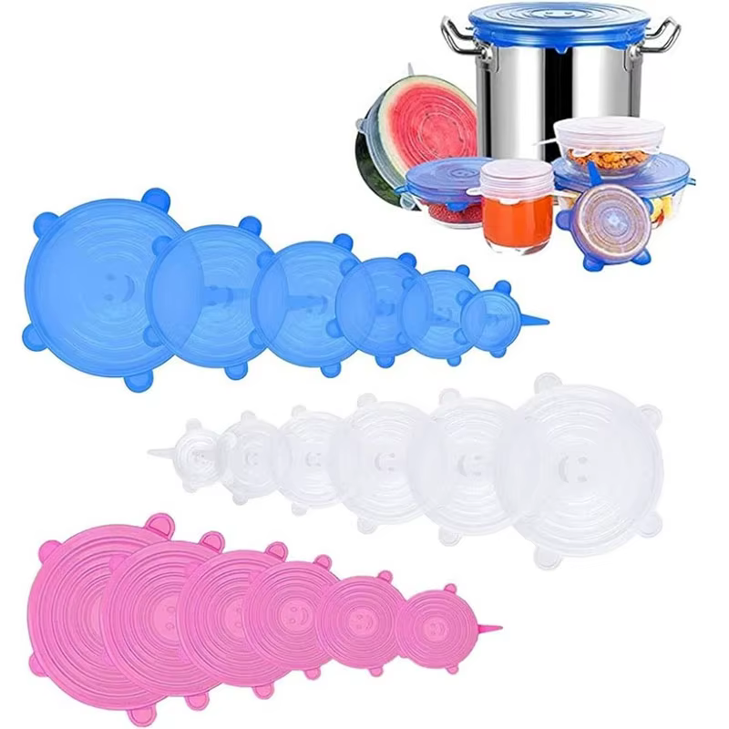 Couvercle en Silicone réutilisable, couvercles extensibles, couvercles hermétiques pour conserver le
