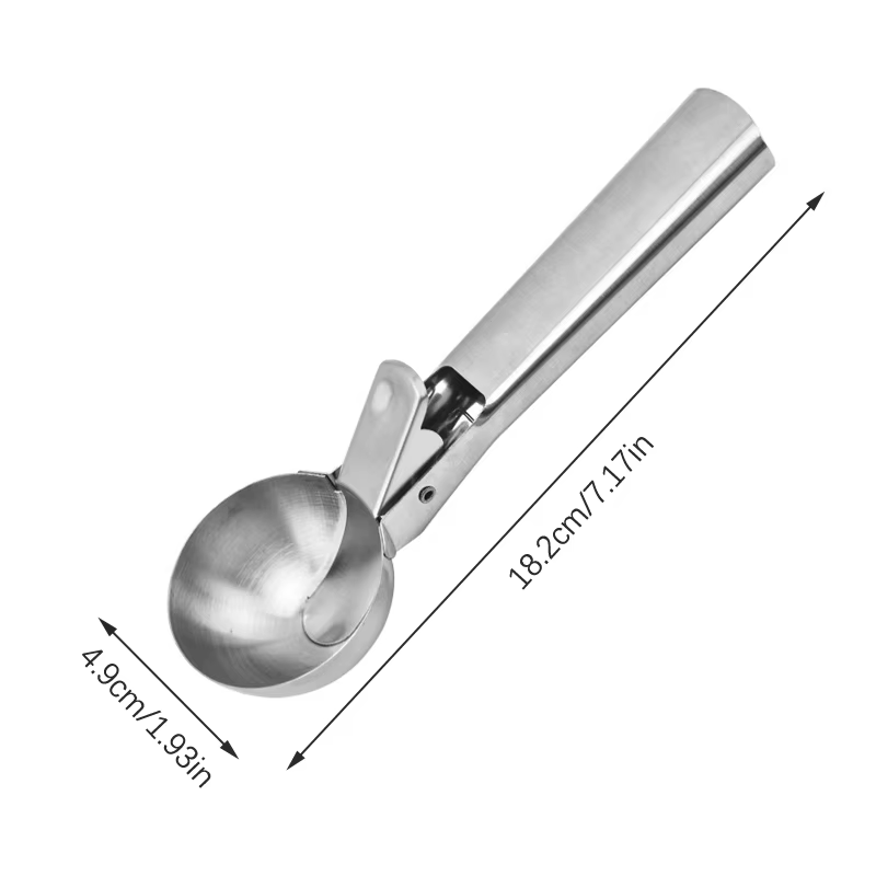 Cuillère à boules en acier inoxydable, cuillère à glace, outil à bouler les fruits et melons, gadget