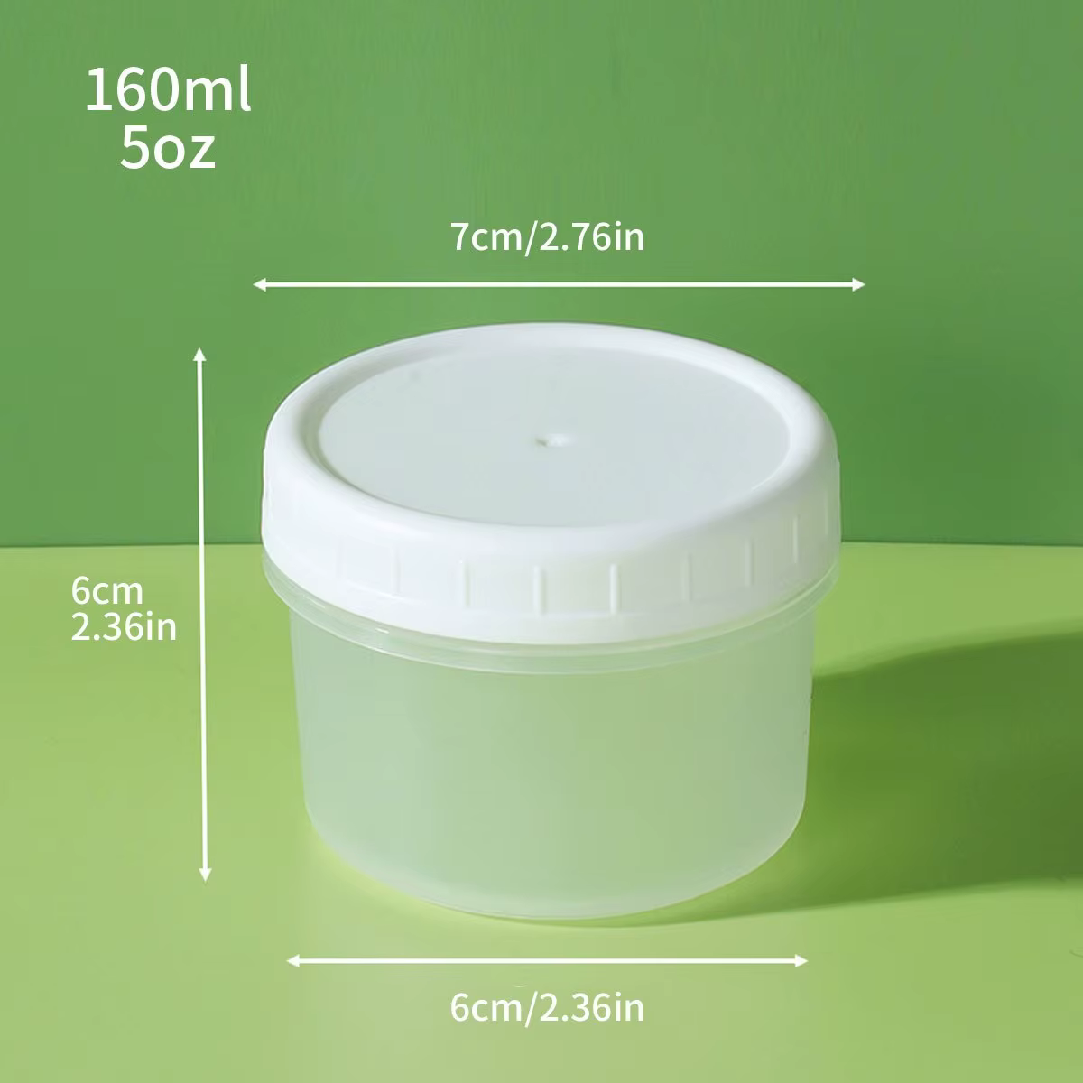 Pots de pouding au yaourt 160 ml/400 ml avec couvercles, pour glace, céréales, pouding aux fruits et
