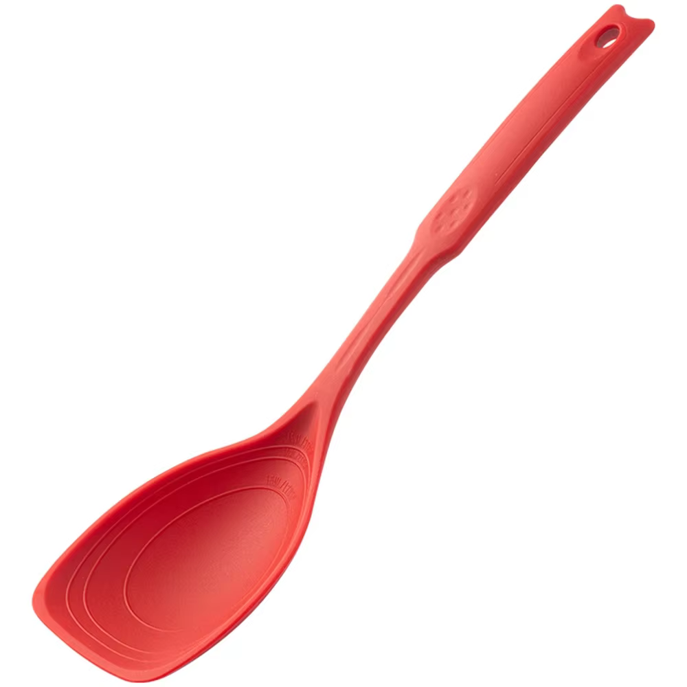 Cuillère à soupe en Silicone de qualité alimentaire, pelle Dense, poisson frit, omelette, spatule an
