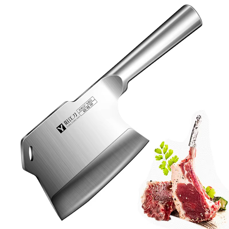 Couteau Forgé Épais Tout Acier Inoxydable, Couperet à Viande, Chef de Cuisine, Sharp eo, Puissant, C