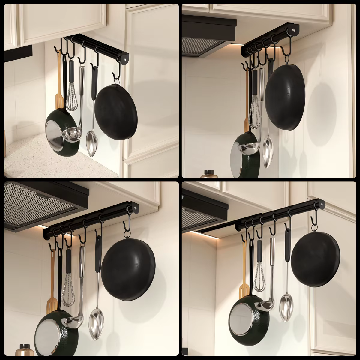 Étagère à ustensiles de cuisine, support de rangement suspendu pour casseroles et bols, plateforme d