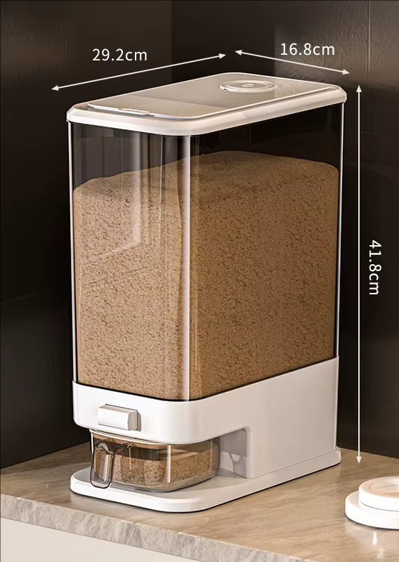 Boîte de stockage de farine de riz pressée de grande capacité, réservoir hermétique de qualité alime