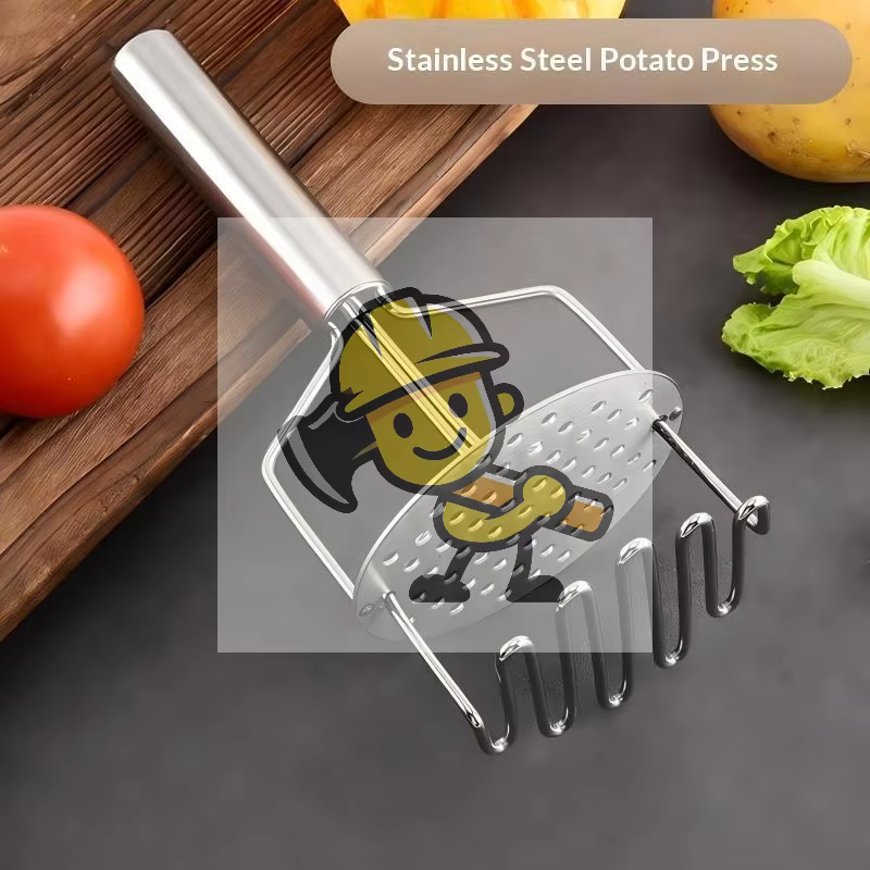 Presse-purée en acier inoxydable, pour purée de pommes de terre, purée de pommes de terre double cou