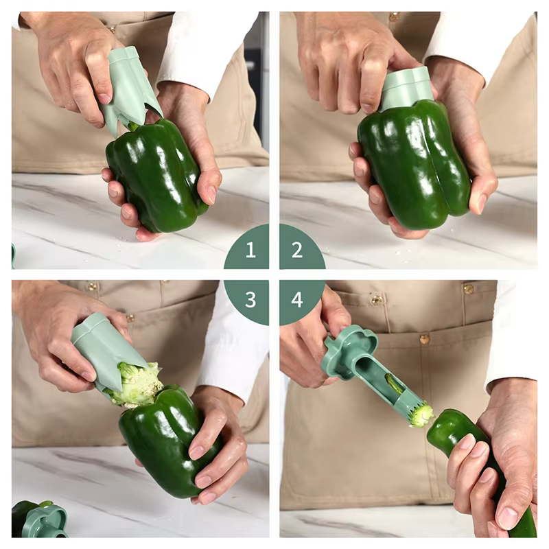 RALCA-3Pcs fruits poivre Corer couleur poivre Corer outil d'élimination des graines ustensile de cui