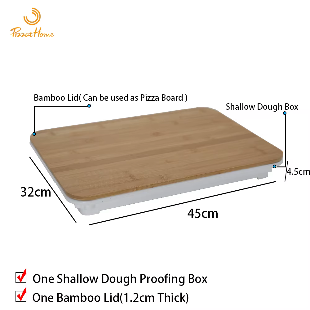 Pizzathome-Boîte de pâte à pizza empilable, plateaux de qualité commerciale avec couvercles, récipie