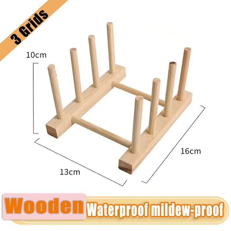 Égouttoir en bois pour cuisine, salon, organisateur, étagère pour assiettes/planches à découper/assi