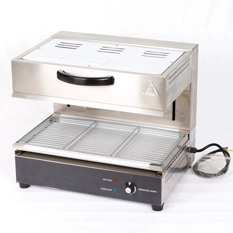 Salamandre électrique en acier inoxydable, four à pizza, bromicrophone