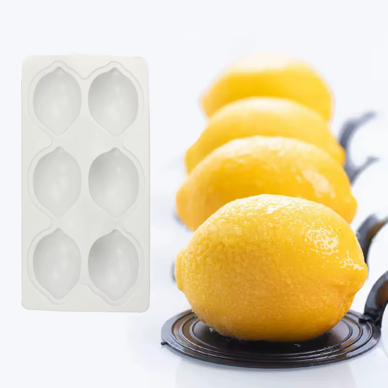 Outils de décoration de gâteaux desserts français 3D en forme de citron, moule en Silicone pour frui
