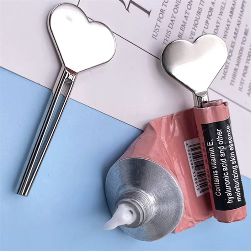 Presse-dentifrice manuel en métal, distributeur en acier inoxydable, tube de crème pour les mains, e